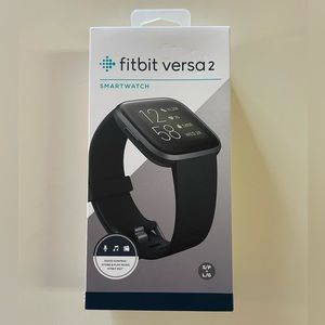 Fitbit Versa 2 Health & Fitness Smartwatch - Black/Carbon Aluminum